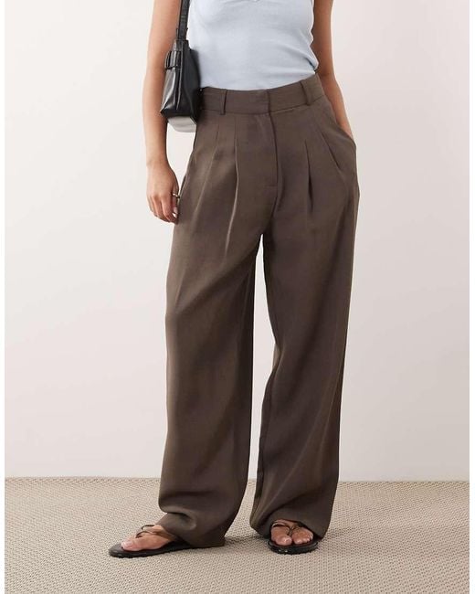 Miss Selfridge Brown Tailored Wide Leg Trouser Co-Ord