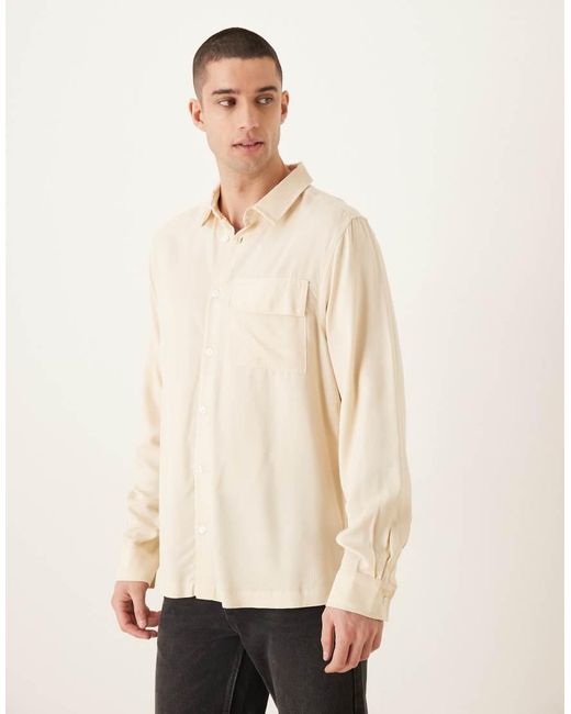 ASOS Natural Co-ord Regular Shirt for men