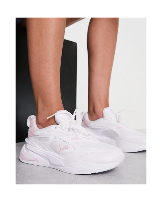 Rs fast - sneakers bianche e rosa tono su tono di PUMA in Bianco | Lyst