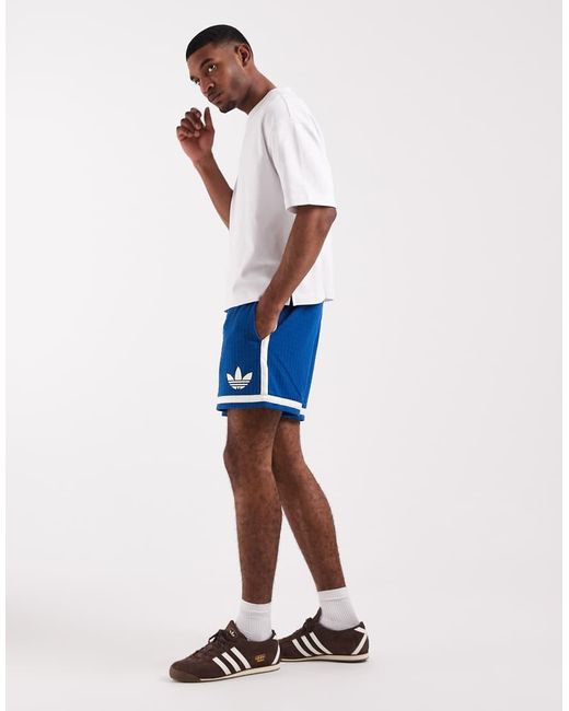 Adidas Originals White Warp Knit Shorts for men