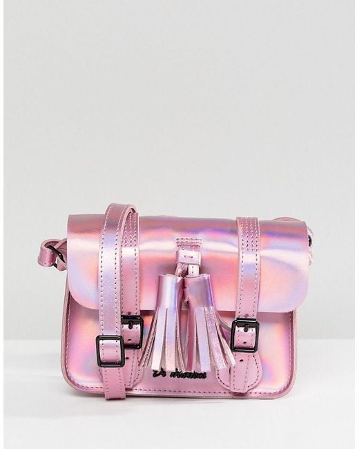Dr. Martens Pink Leather 7 Mini Iridescent Satchel