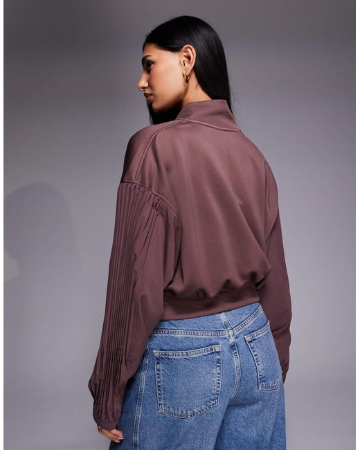 Nike Purple Pleated Zip-up Jacket