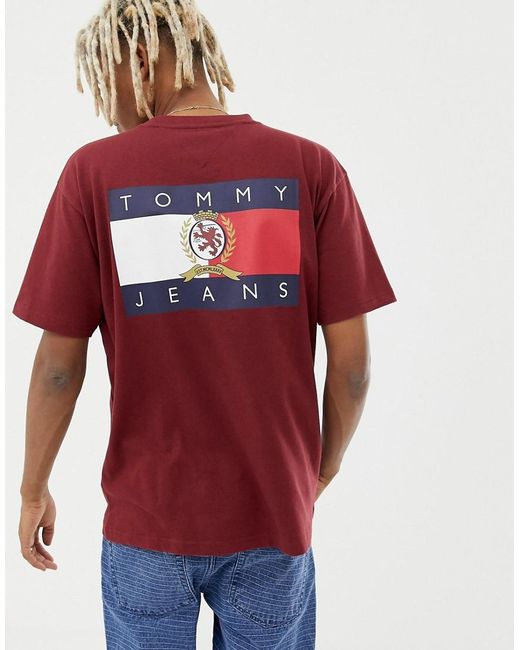 T-shirt With Back Print Crest Flag 