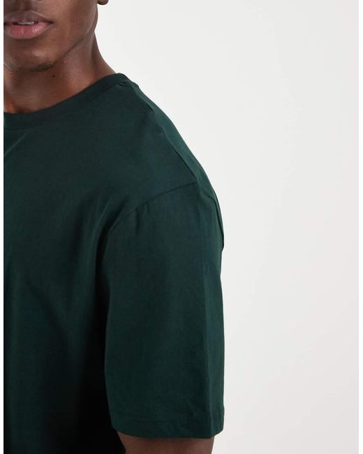 ASOS Green Relaxed T-shirt With Cafe Graphic for men