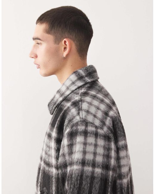 Weekday Gray Brushed Wool Blend Jacket for men
