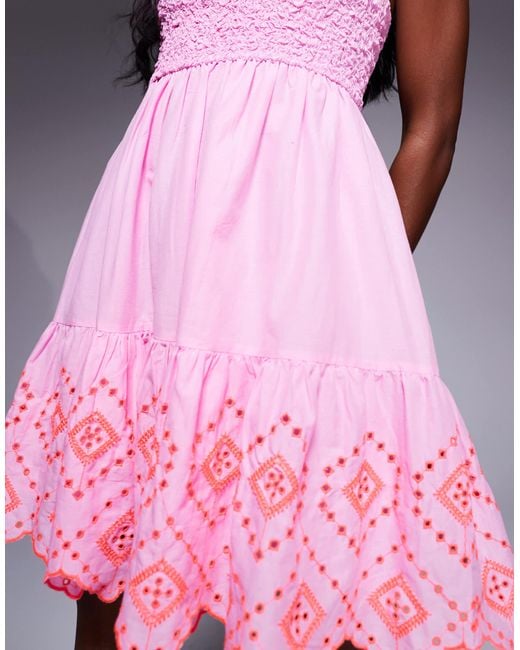 hot pink puff sleeve dress Camellia Puff Sleeve Dress main image 0