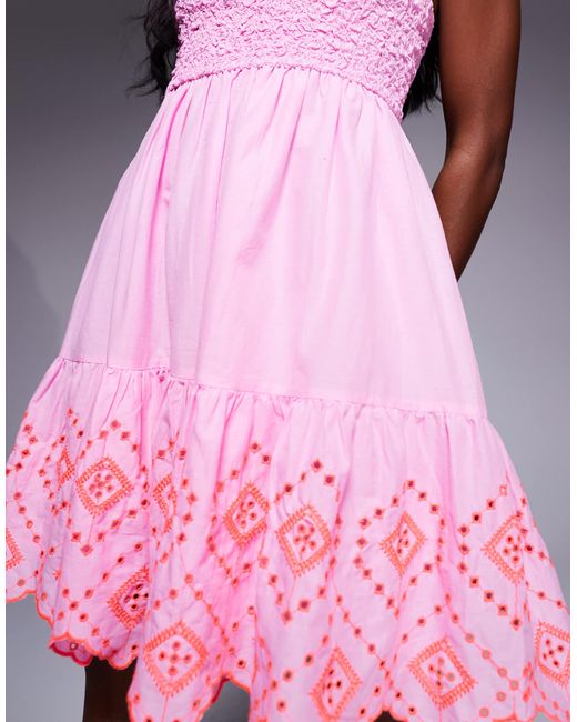 River Island Pink – trägerloses minikleid