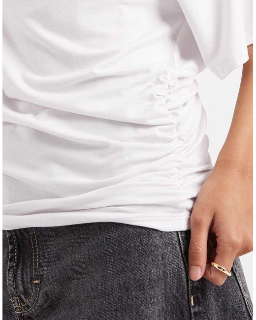 Collusion White Off Shoulder Drapey Top