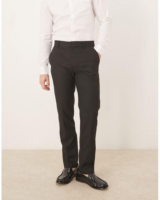 ASOS Nette Slim-Fit Broek in het Black voor heren