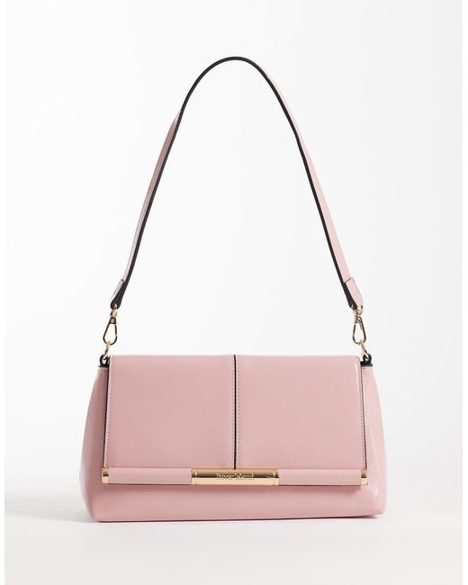 River Island Pink Strap Front Shoulder Clutch