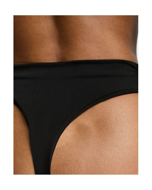 ASOS Black Asos Design Tall Mix And Match High Leg High Waist Thong Bikini Bottom