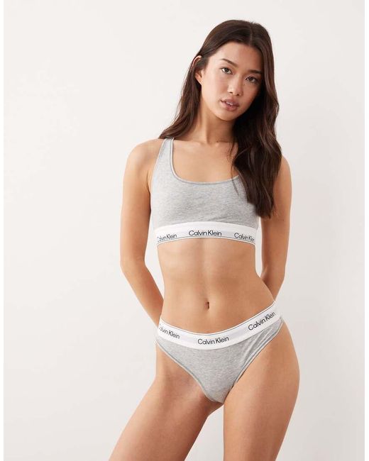Calvin Klein White Icon Cotton Modal Thong