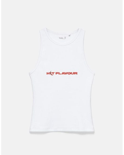 Pull&Bear White Chilli Tank Top