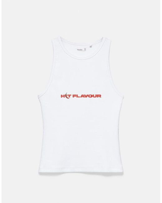 Pull&Bear Tanktop Van Modal in het White