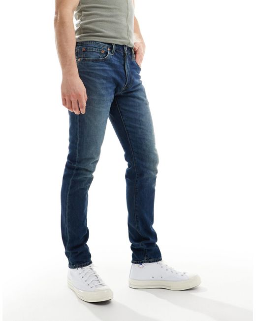 512 - jeans slim affusolati medio di Levi's in Blue da Uomo