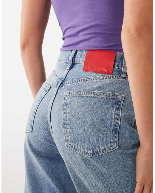 Mango Blue Starring Hailey Bieber 100% Cotton Barrel Jeans