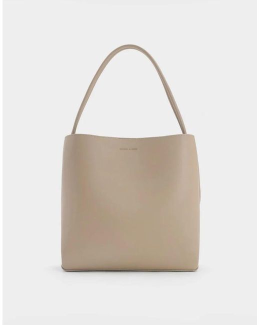 Charles & Keith Natural Leia Tote Bag