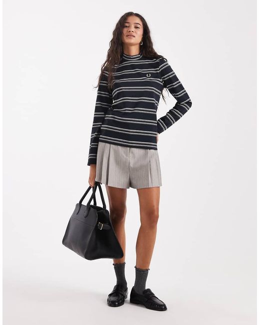 Top A Rayas Con Cuello Alzado De Fred Perry de color Multicolor