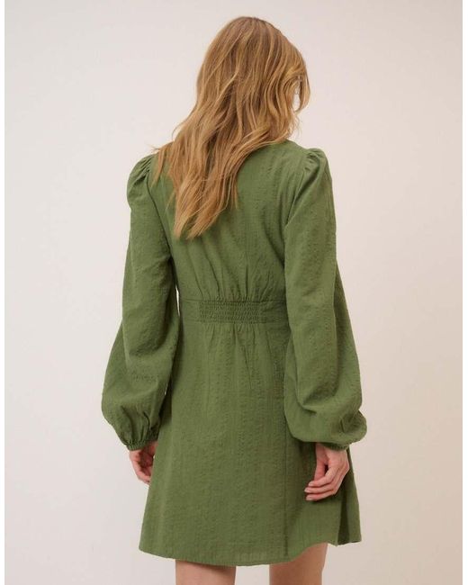 Nobody's Child Green Long Sleeve Melody Mini Dress