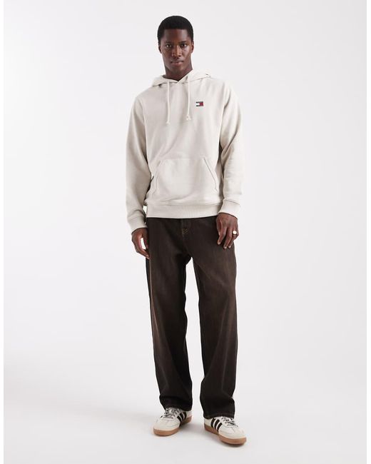 Tommy Hilfiger Natural Chest Flag Logo Hoodie for men