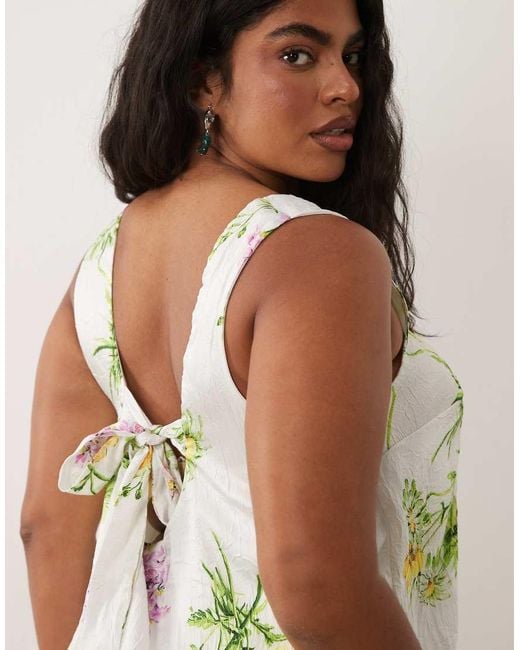 ASOS Multicolor Asos Design Curve Shift Mini Dress With Bow Back Detail