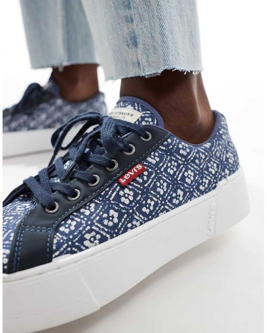 Zapatillas De Deporte Azules Con Estampado Integral Tijuana De Levi's de color Blue