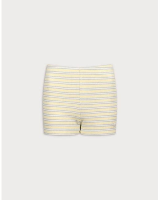Tala Natural Striped Knit Shorts