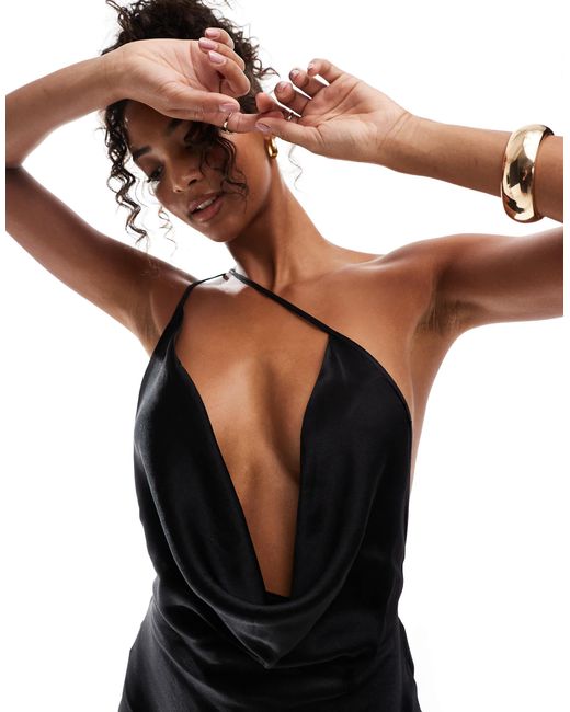 SNDY'S Black – satin-maxikleid
