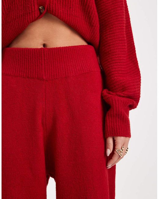 Collusion Red Knitted joggers Co-ord