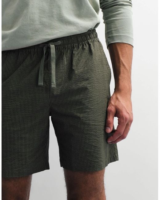 ASOS Blue Slim Mid Length Elasticated Short for men