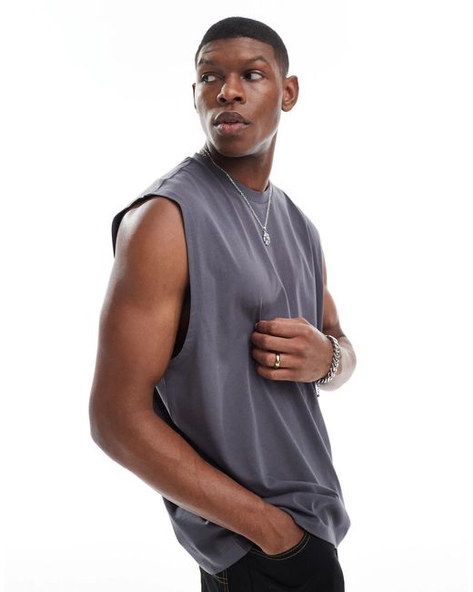 ASOS – oversize-tanktop in Blue für Herren