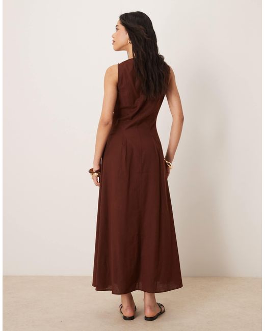 ASOS Brown – maxi-westenkleid