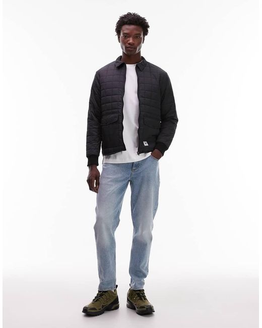 CAT WWR Blue Regular Fit Zip Through Quilted Liner Jacket for men