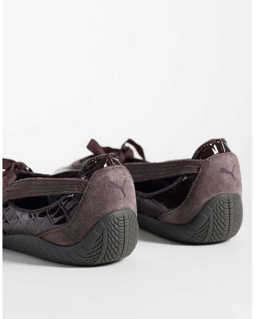 PUMA Brown Speedcat Nova Ballet Flats