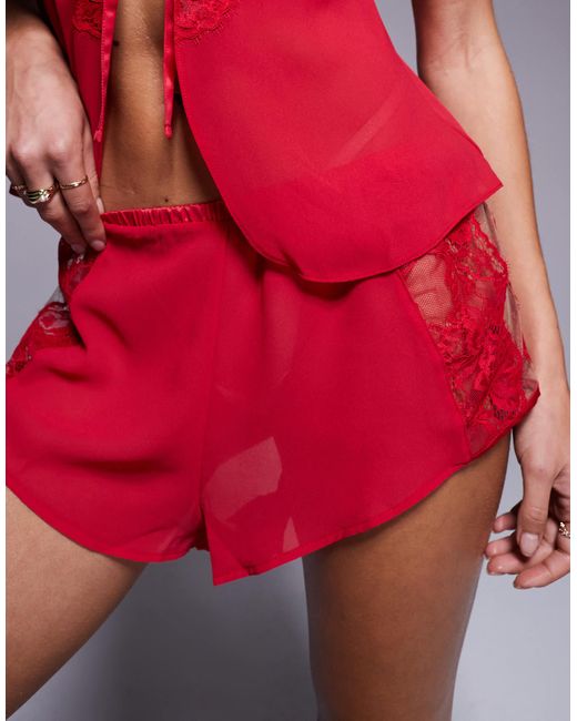 Enchanting - ensemble avec caraco Ann Summers en coloris Red
