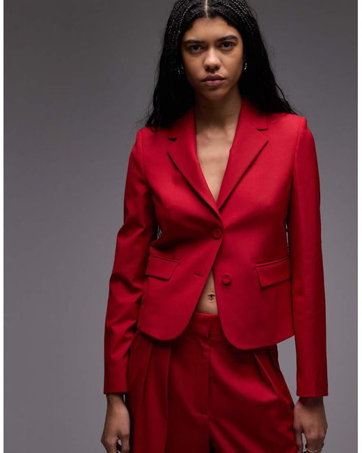 Mango Red Blazer Co-Ord