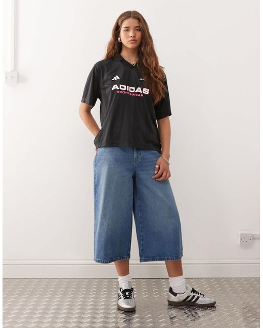 Noisy May Blue – bermuda-shorts aus denim