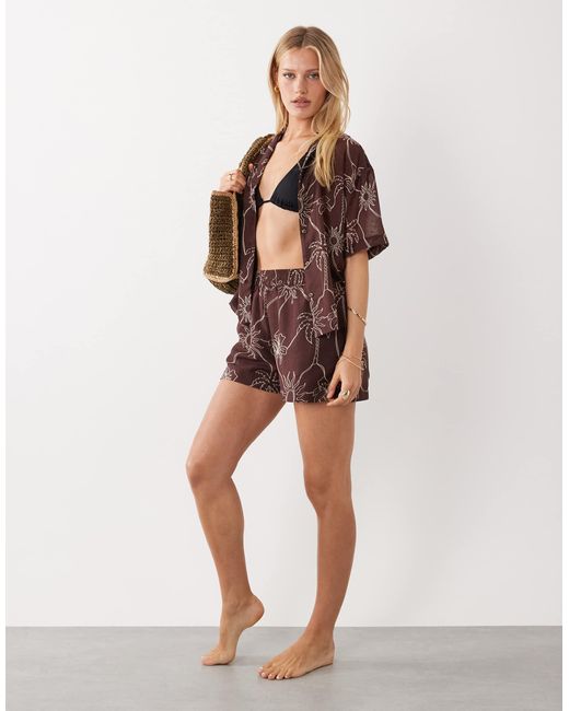 Logan - short ASOS en coloris Brown
