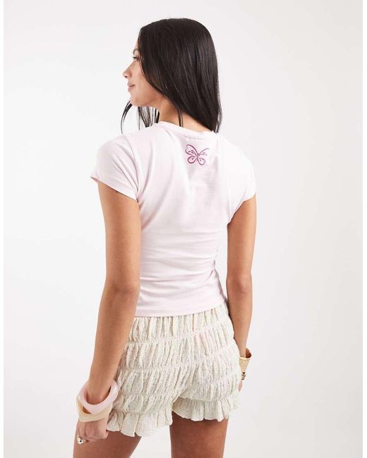 ASOS White Disney Baby T-Shirt With Hannah Montana Print