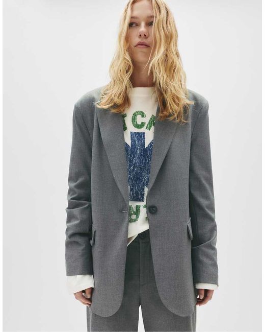 Pull&Bear Blue Basic Blazer