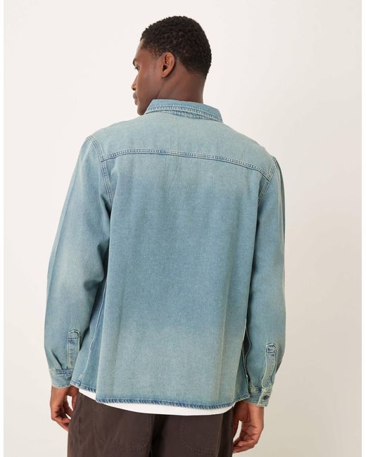 ASOS Blue Long Sleeved Shirt for men