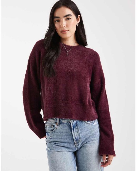 Jersey Extragrande De Punto Desflecado De -Morado Miss Selfridge de color Red