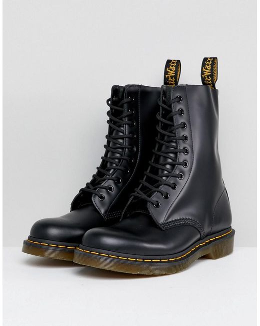 dr martens 1490 10 eye bex boots in black