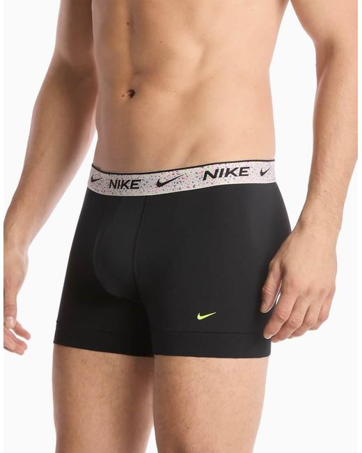 Nike Black Essential Cotton 3 Pack Boxer Briefs for men