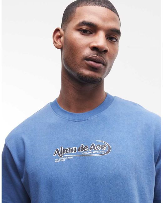 Alma de Ace Blue Athletic Supply Co. Logo T-shirt for men