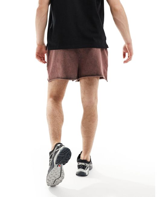 ASOS 4505 Brown Sweat Shorts With Quick Dry for men