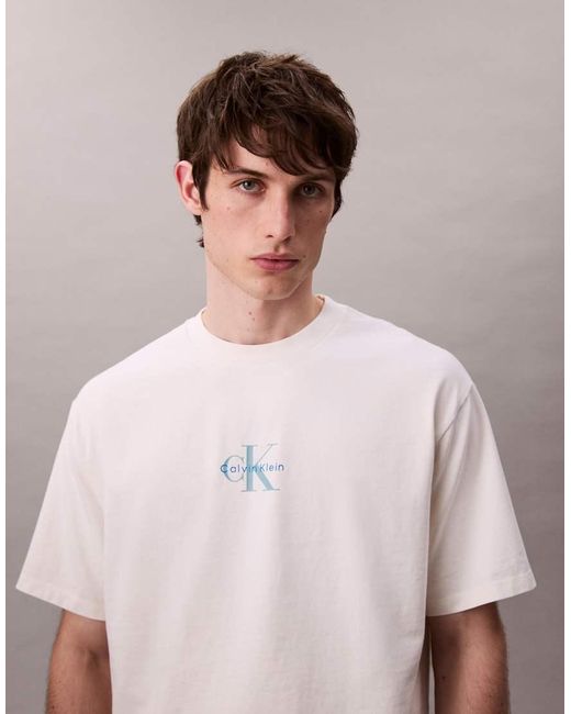 Calvin Klein Pink Monologo Boxy Oversized T-shirt for men