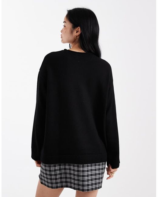 ASOS Black Knit Sweater Dress