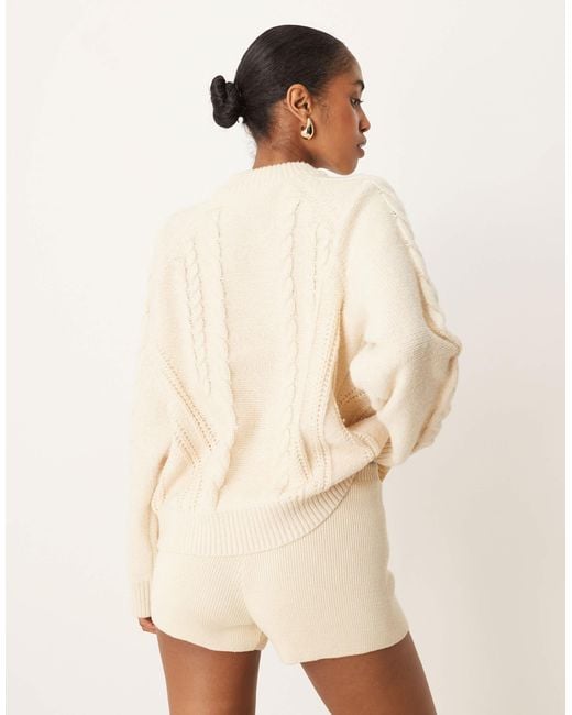 JJXX Natural Cable Knit Jumper