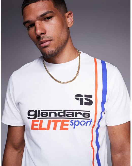 T-shirt coupe carrée avec imprimé style sport ASOS pour homme en coloris Blue